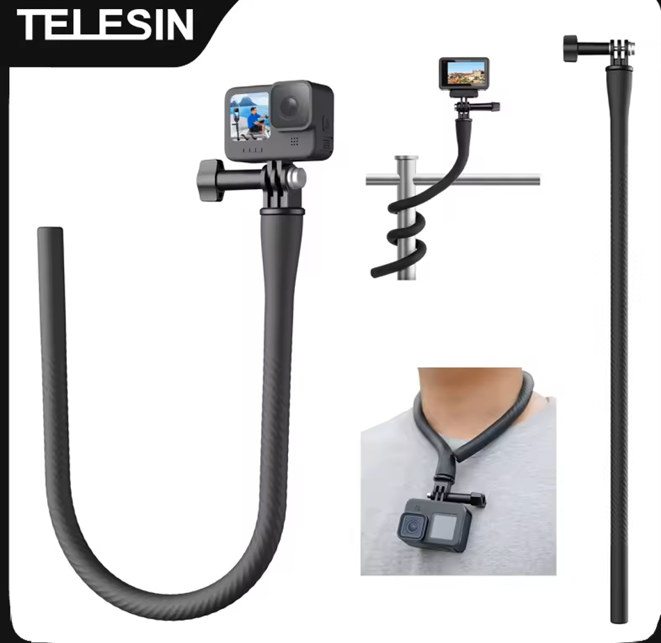 Insta360 Camera Go 3 - TELESIN Camera Flexible Mount Clamp for