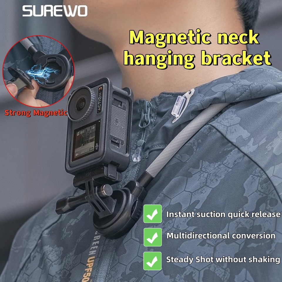 SUREWO Magnetic Quick Release  - Gopro Action Camera Hero 11 Black 评论和价格