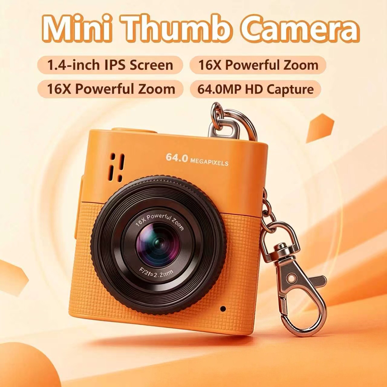 64MP Thumb Mini Camera 16X Dig - Photography Zoom 评论和价格