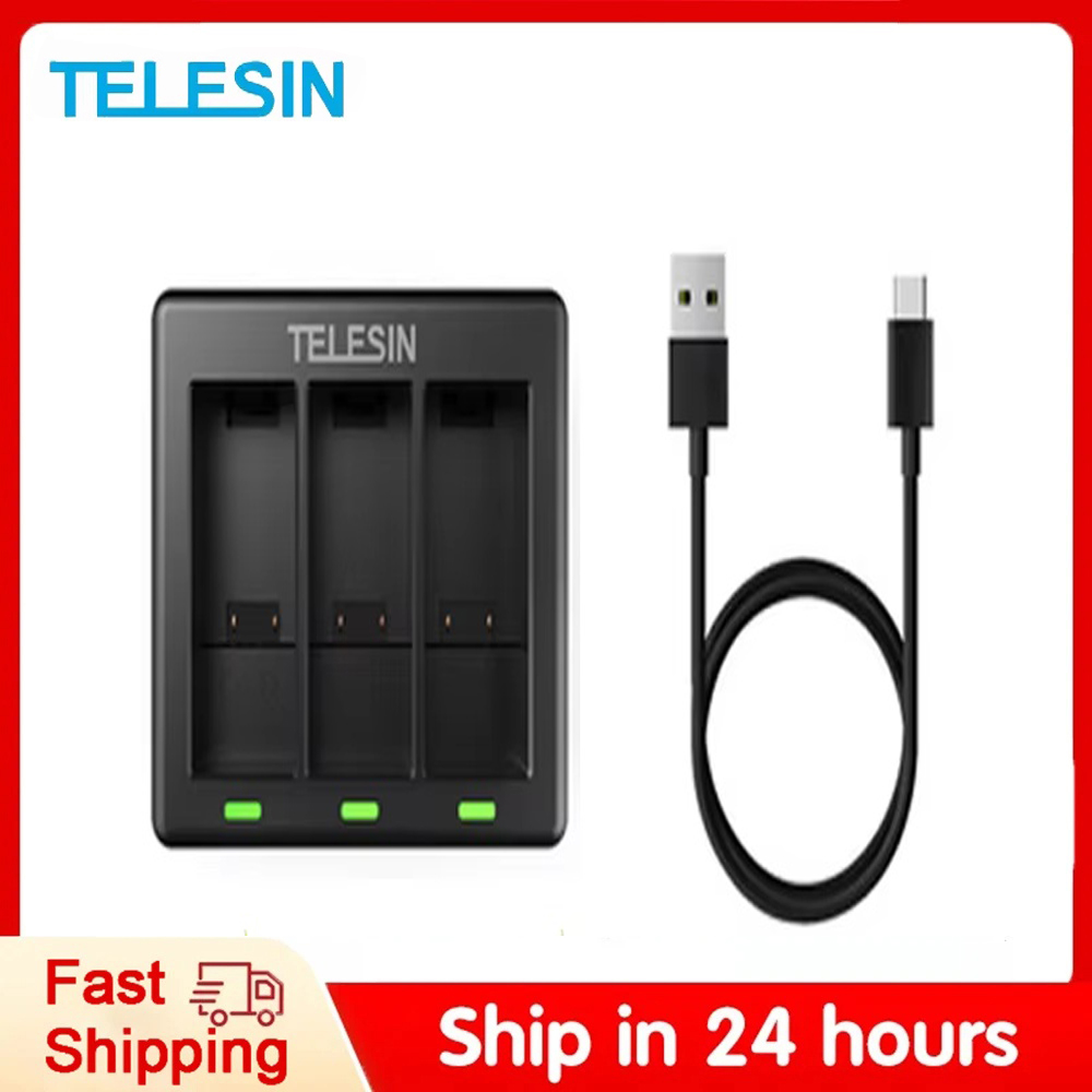 TELESIN 3 Ways Battery Charger - Gopro Action Camera Hero 11 Black 评论和价格