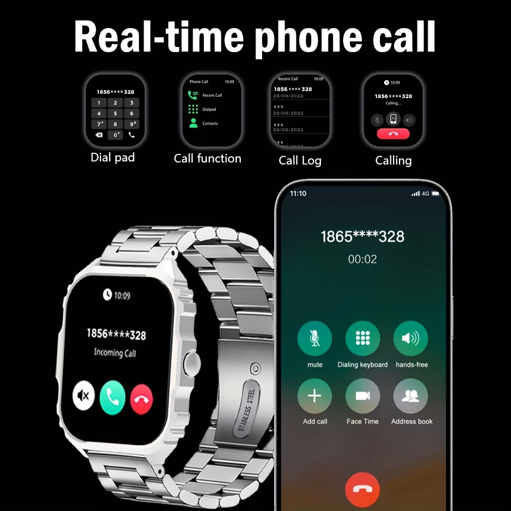 Smart Watch，1.84-Inch Large Sq - Photography Sport 评论和价格