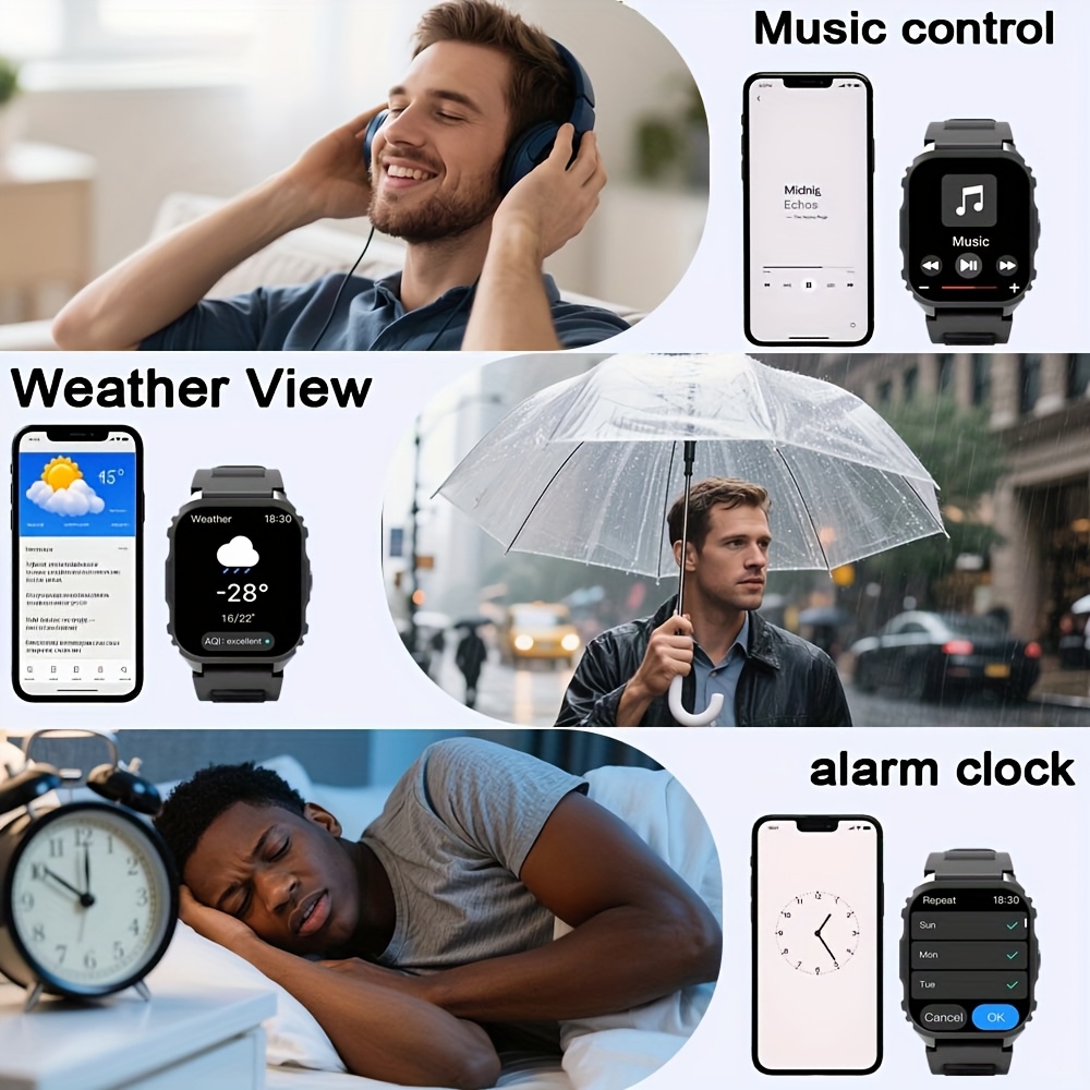 Smart Watch，1.84-Inch Large Sq - Photography Sport 评论和价格