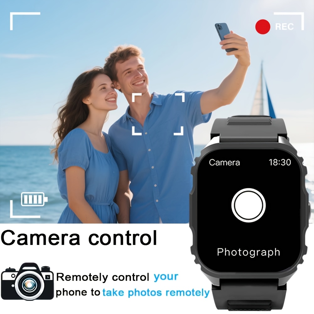 Smart Watch，1.84-Inch Large Sq - Photography Sport 评论和价格