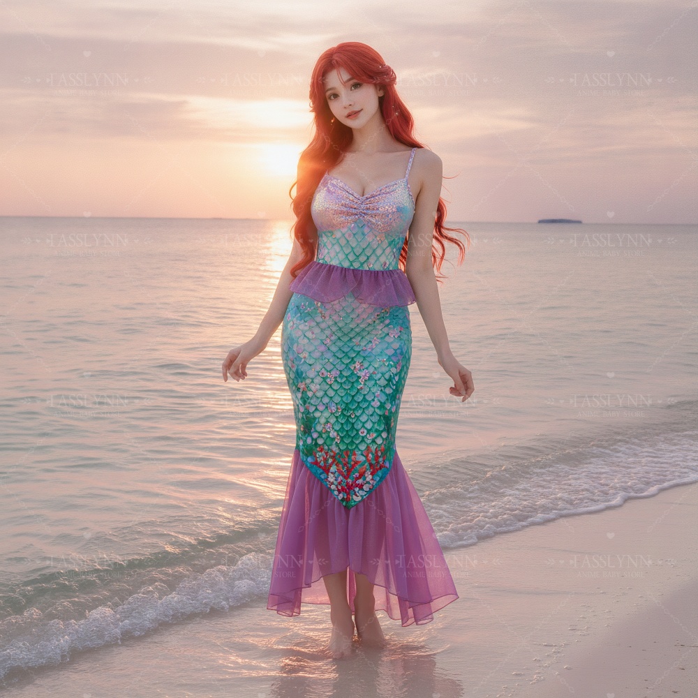 Little Mermaid Ariel Cosplay L - Photography Outfit 评论和价格