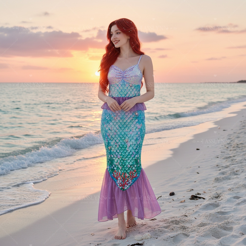 Little Mermaid Ariel Cosplay L - Photography Outfit 评论和价格