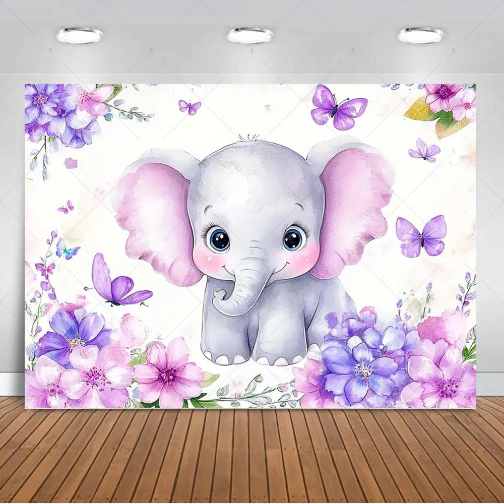 Cartoon Elephant  Birthday Par - Photography Sport 评论和价格