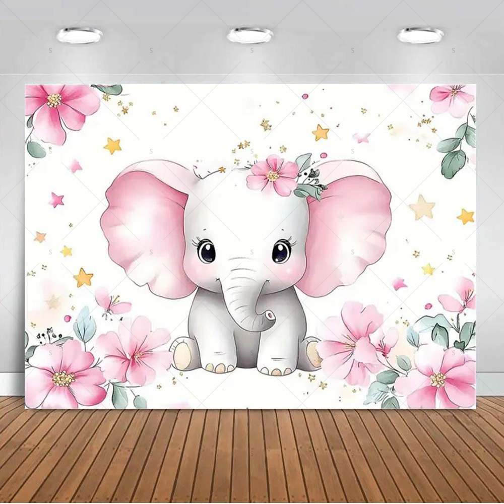 Cartoon Elephant  Birthday Par - Photography Sport 评论和价格