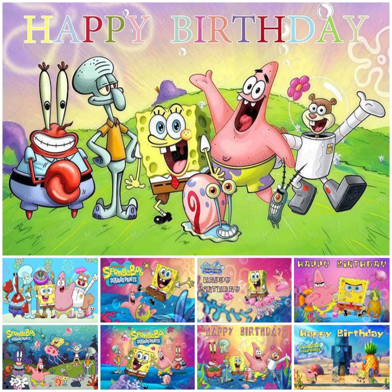 SpongeBob Theme Backdrop Carto - Photography Sport 评论和价格