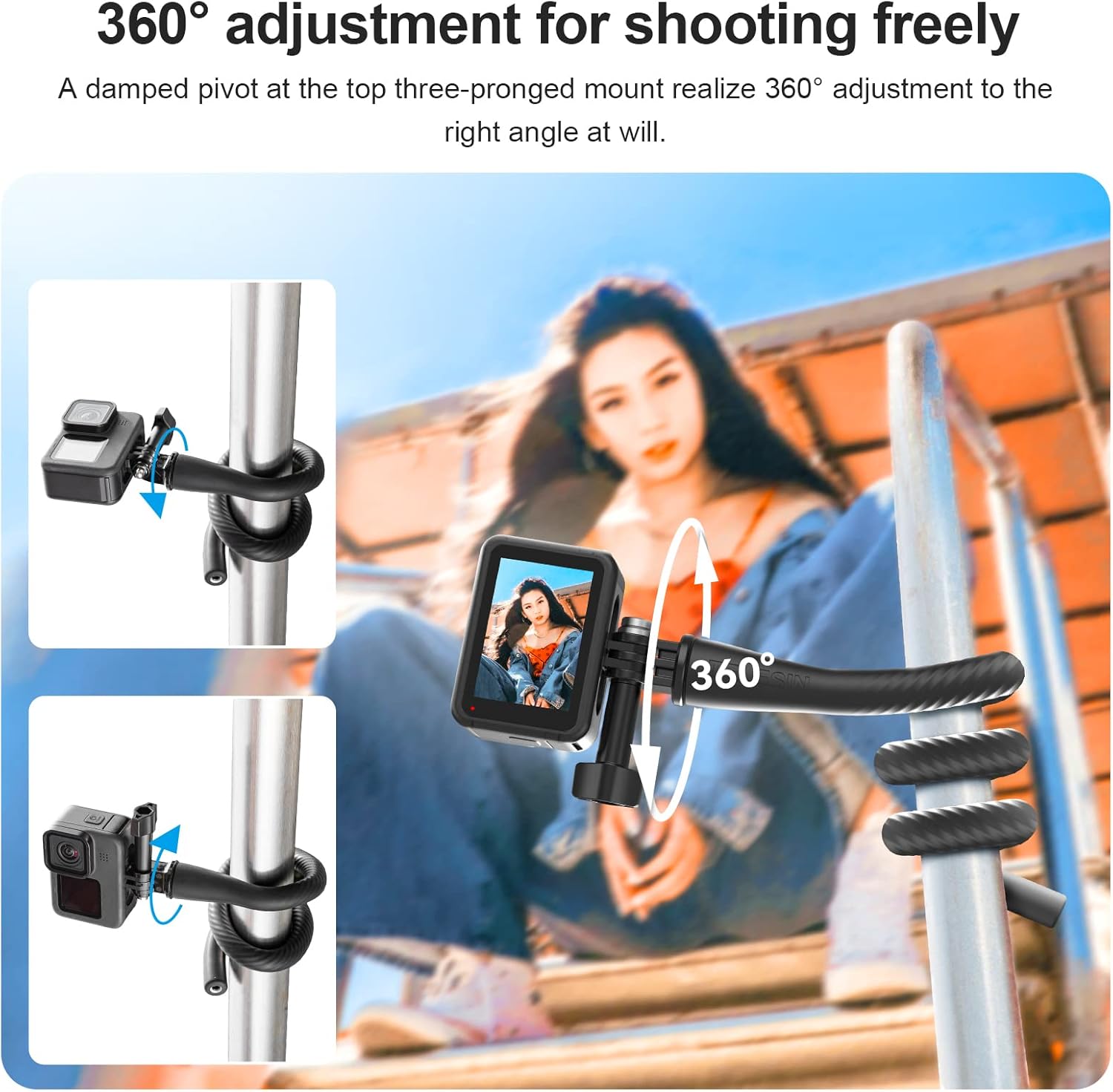 TELESIN Camera Flexible Mount  - Insta360 Camera Go 3 评论和价格