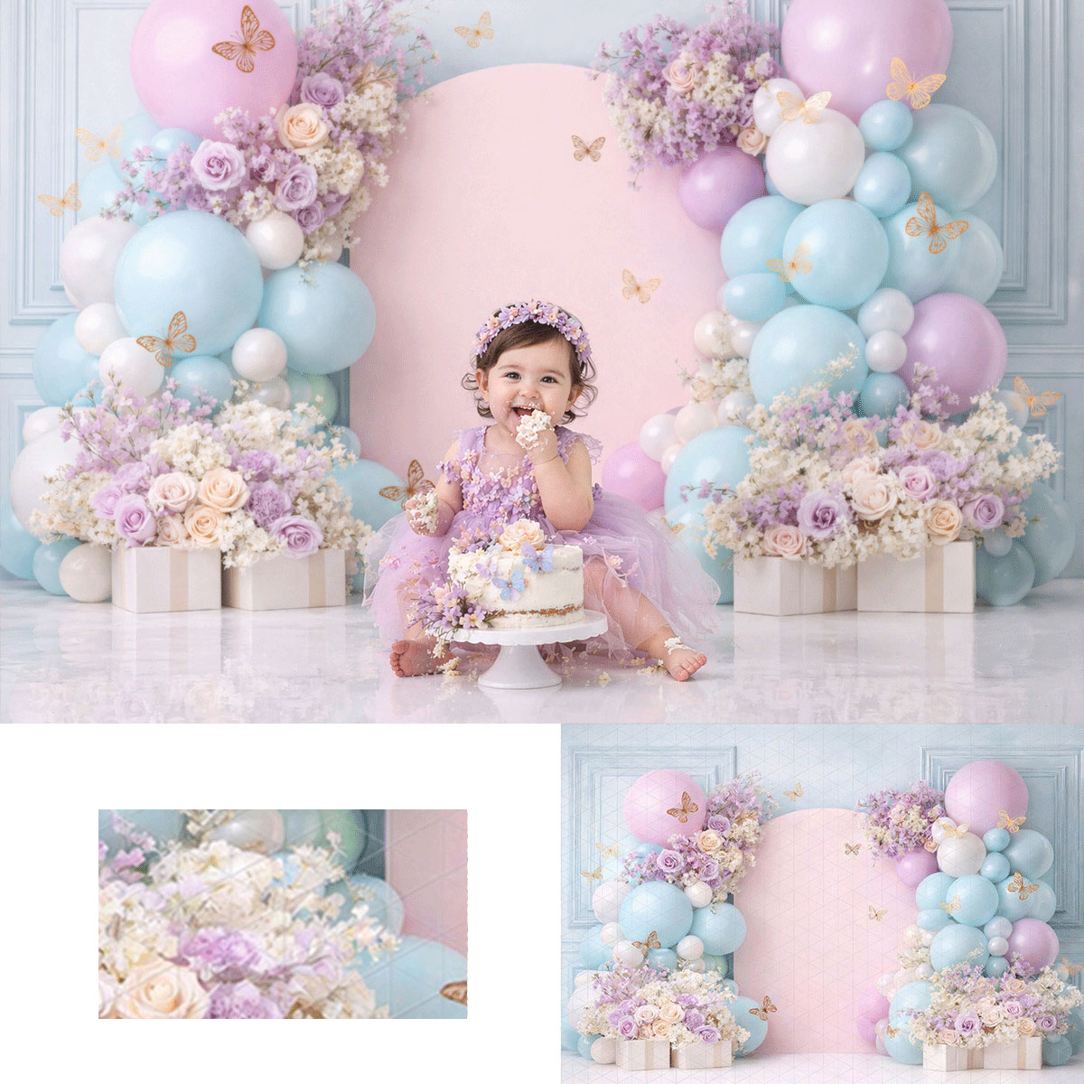 Maison Petal Backdrop Butterfl - Photography Sport 评论和价格