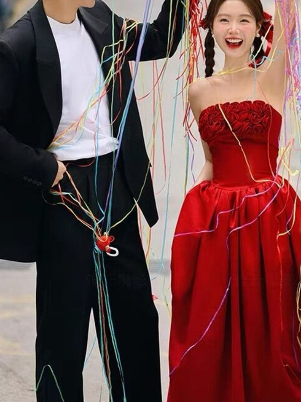 2025 New Red Bridesmaid Street - Photography Outfit 评论和价格