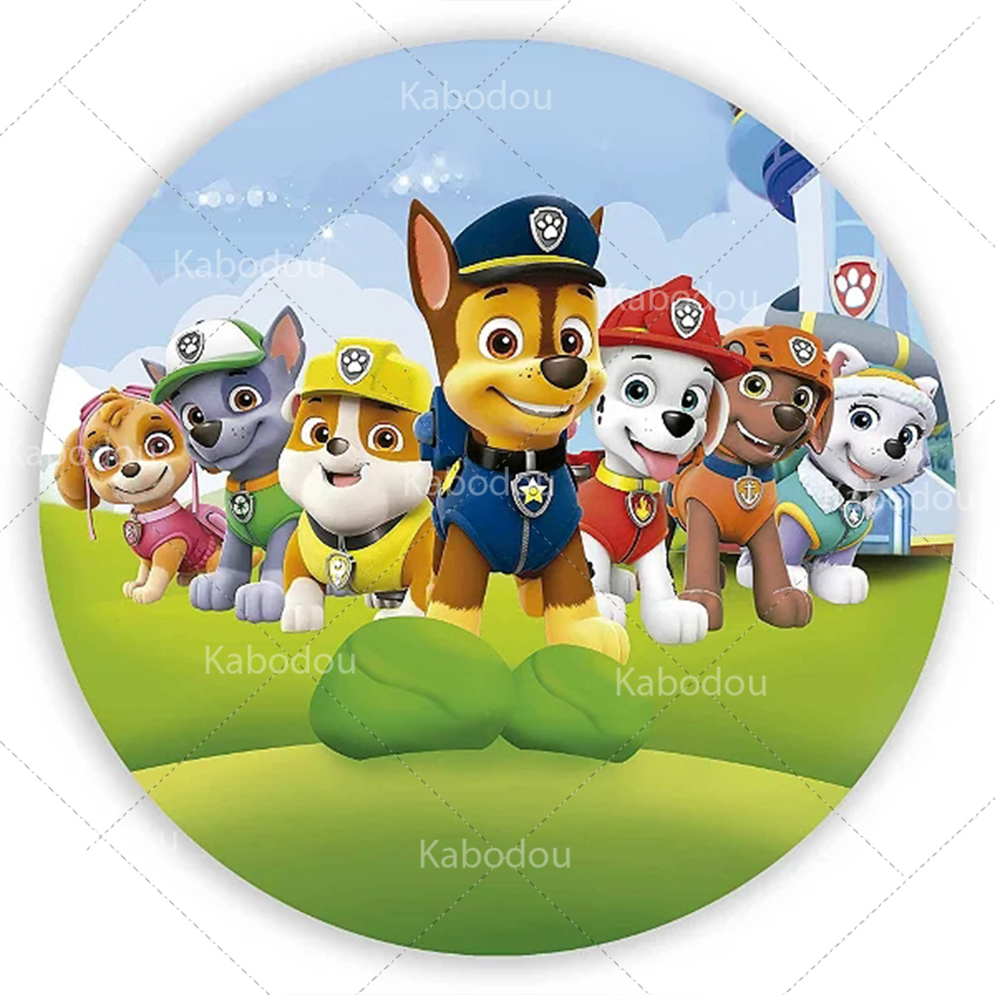 Paws Patrols Round Backdrop Do - Photography Sport 评论和价格