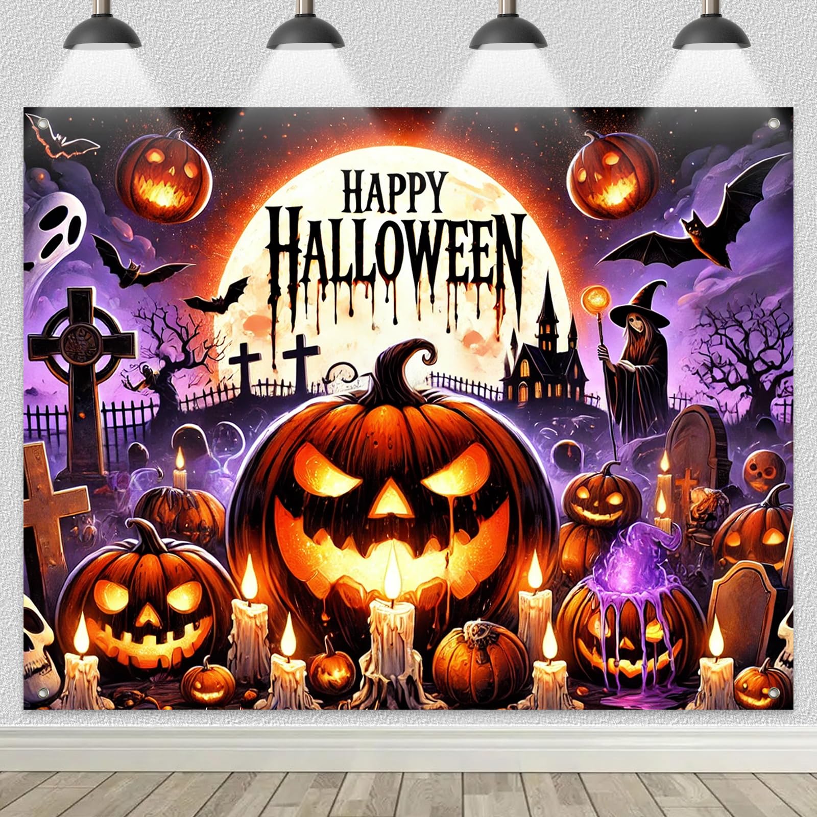 Spooky Pumpkin Witch Ghost Bat - Photography Trick 评论和价格